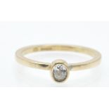 A contemporary 18ct gold and diamond ring