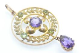 An Early 20th Century Amethyst Necklace Pendant