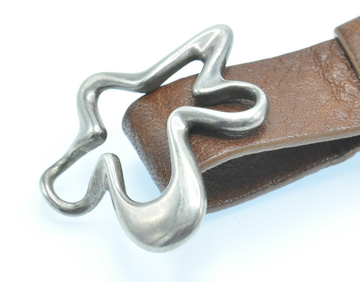 A Georg Jensen Silver & Leather Splash Bracelet - Image 2 of 5