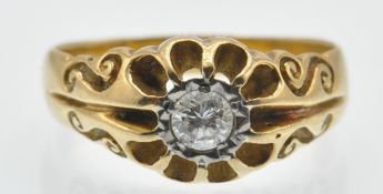 A Hallmarked 18ct Gold & Diamond Ring