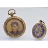 Two antique gold lockets