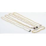 A Collection Cultured Pearl Necklaces & Bracelet