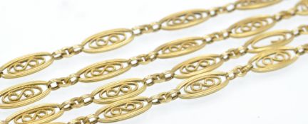 A French 18ct Gold Antique Guard Chain