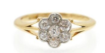 An antique diamond cluster ring