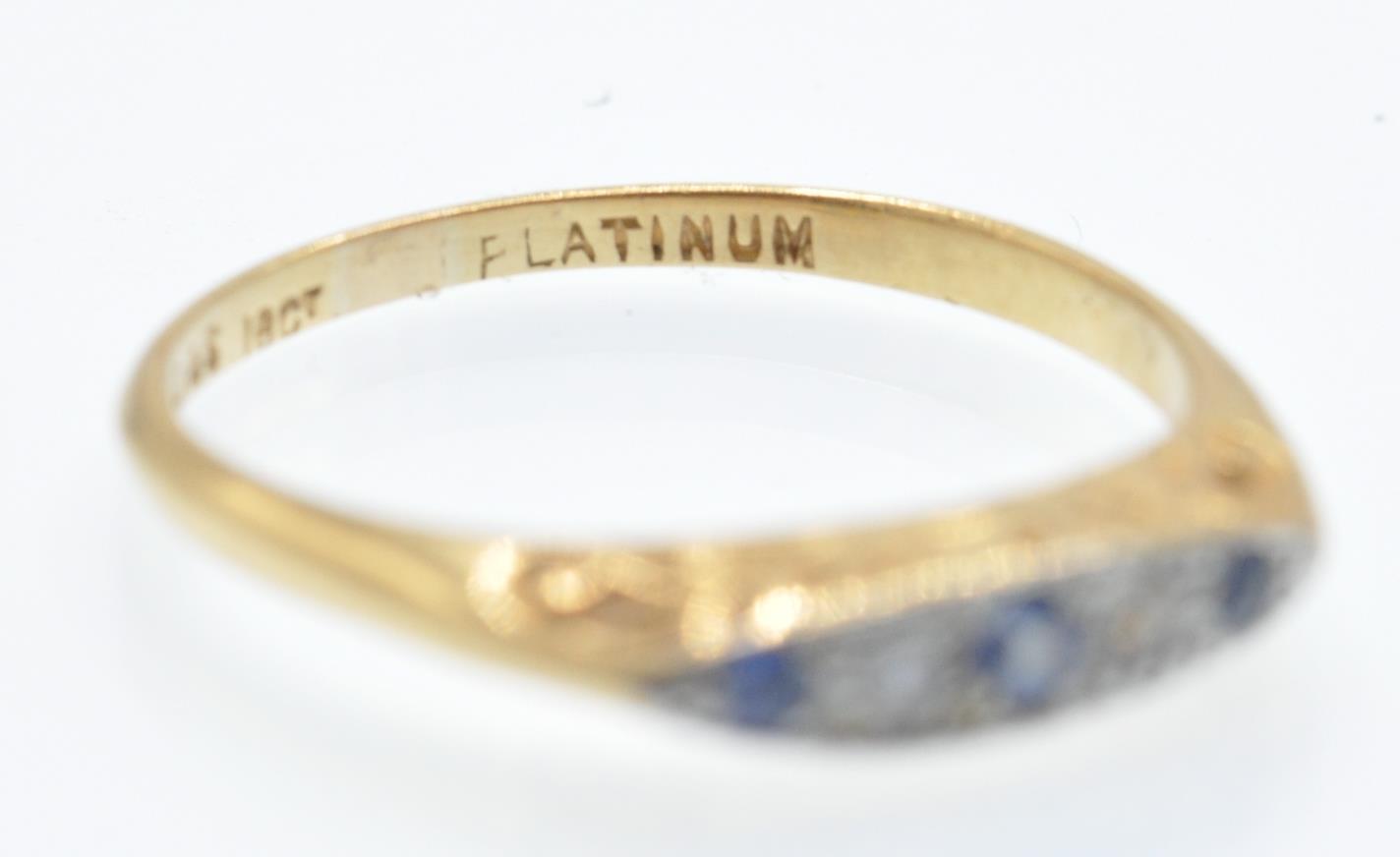 An 18ct Gold Platinum, Sapphire & Diamond Ring - Image 4 of 6