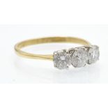 An 18ct & Diamond Three Stone Ring