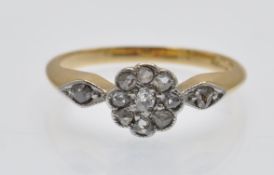 An 18ct Gold & Diamond Cluster Ring