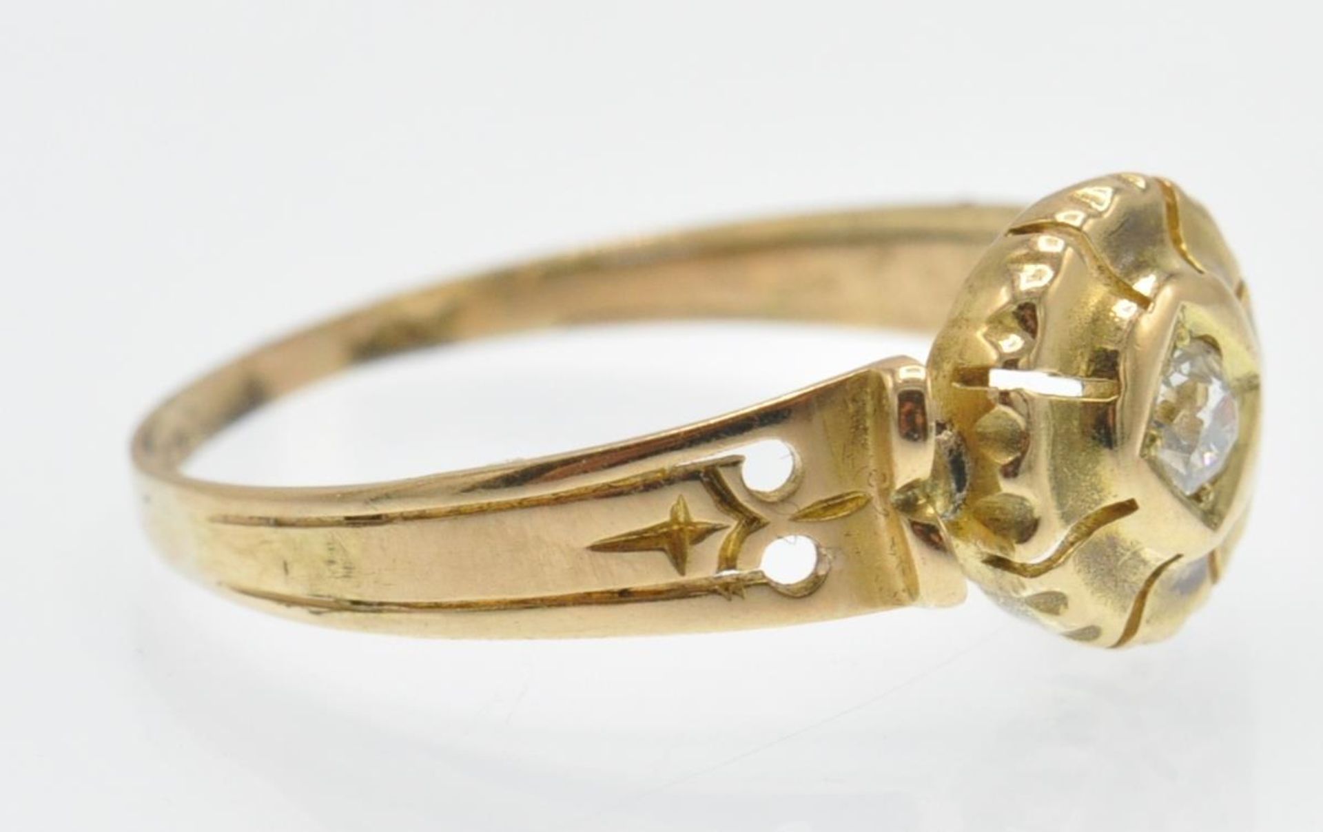 An Antique 18ct Gold & Diamond Ring - Bild 3 aus 4