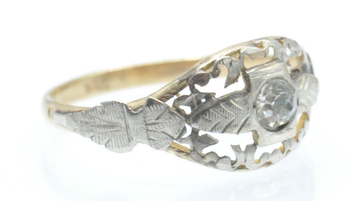 An Antique Italian Gold & Silver Ring - Image 2 of 4