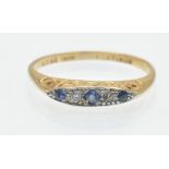 An 18ct Gold Platinum, Sapphire & Diamond Ring