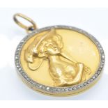 An 18ct Gold & Diamond Pendant Locket