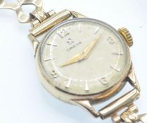 9ct gold Omega Ladies Dress Watch & Bracelet