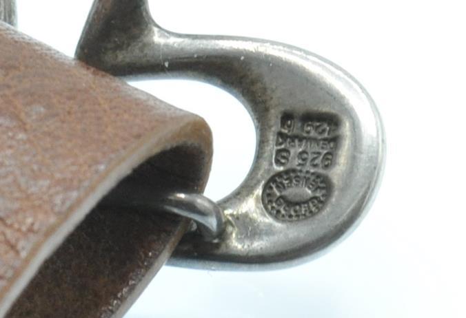 A Georg Jensen Silver & Leather Splash Bracelet - Image 5 of 5