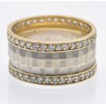 A 14ct White & Yellow Gold Band Ring