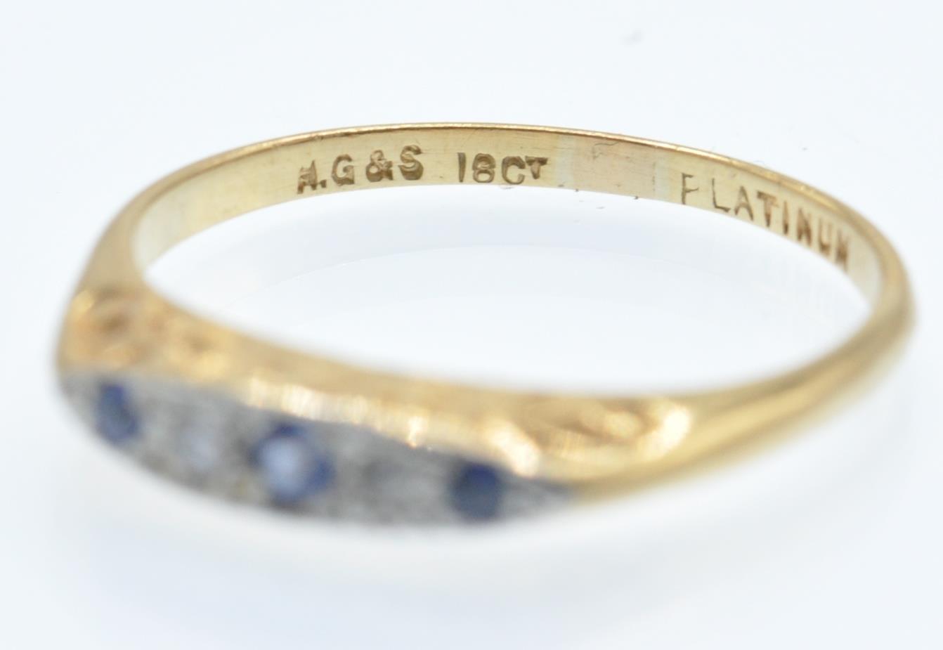 An 18ct Gold Platinum, Sapphire & Diamond Ring - Image 5 of 6