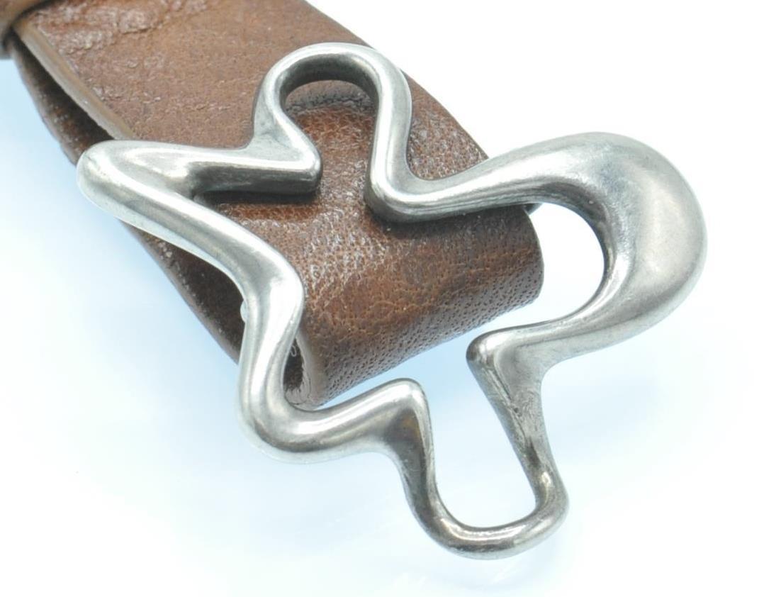 A Georg Jensen Silver & Leather Splash Bracelet - Image 4 of 5