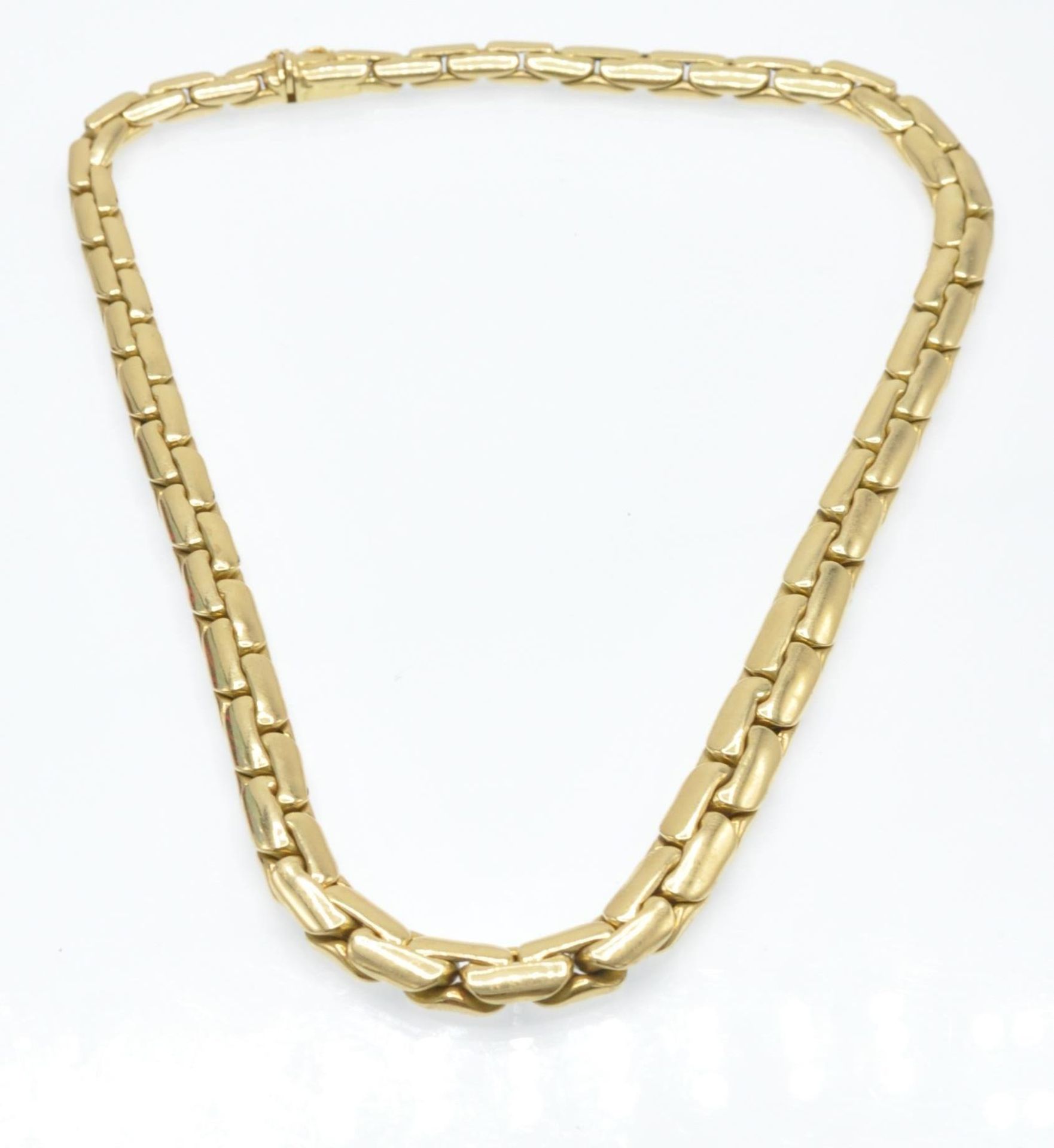 An 18ct Gold fancy Link Chain Necklace - Bild 5 aus 5