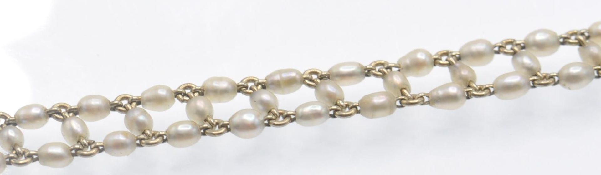 An 18ct Gold & Seed Pearl Choker Necklace - Bild 5 aus 6