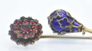 An Antique Gold Enamel & Filigree Work Stick Pin