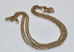 An Antique 9ct Gold Guard Chain
