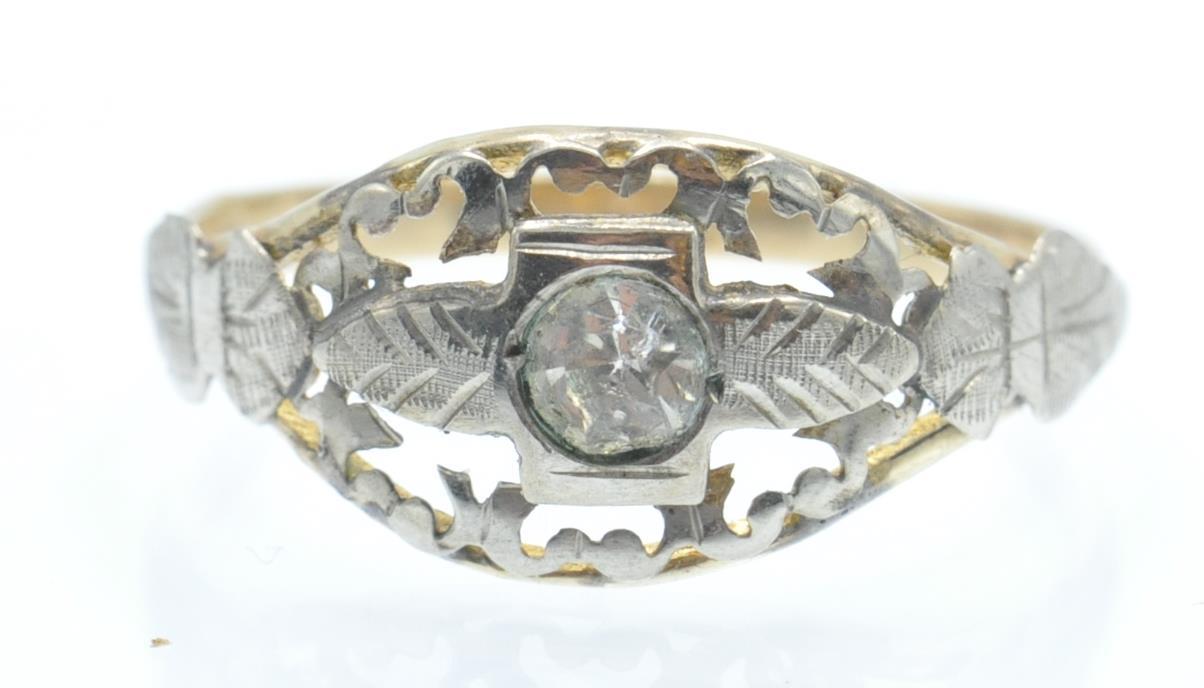 An Antique Italian Gold & Silver Ring