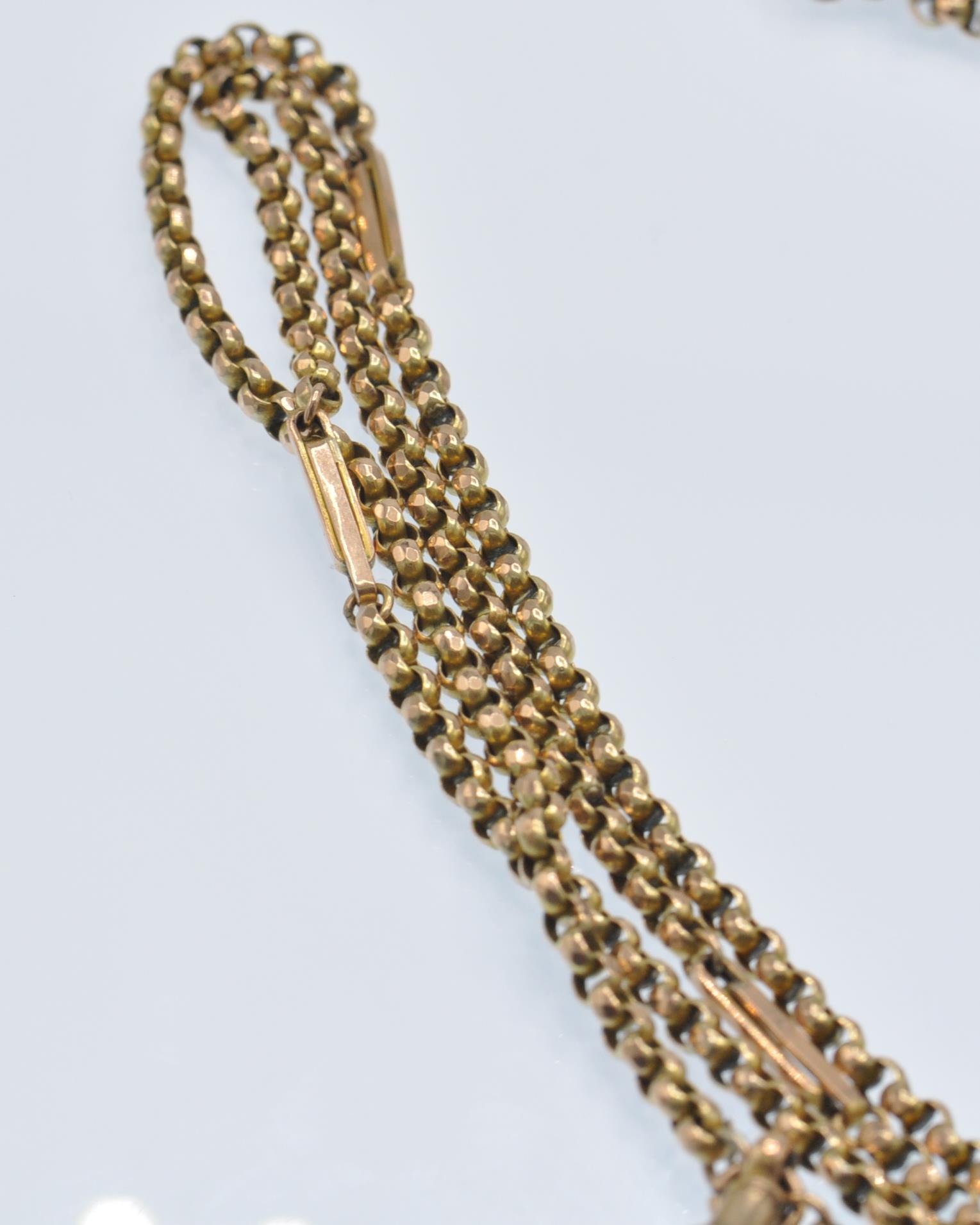 An Antique 9ct Gold Guard Chain - Image 3 of 4
