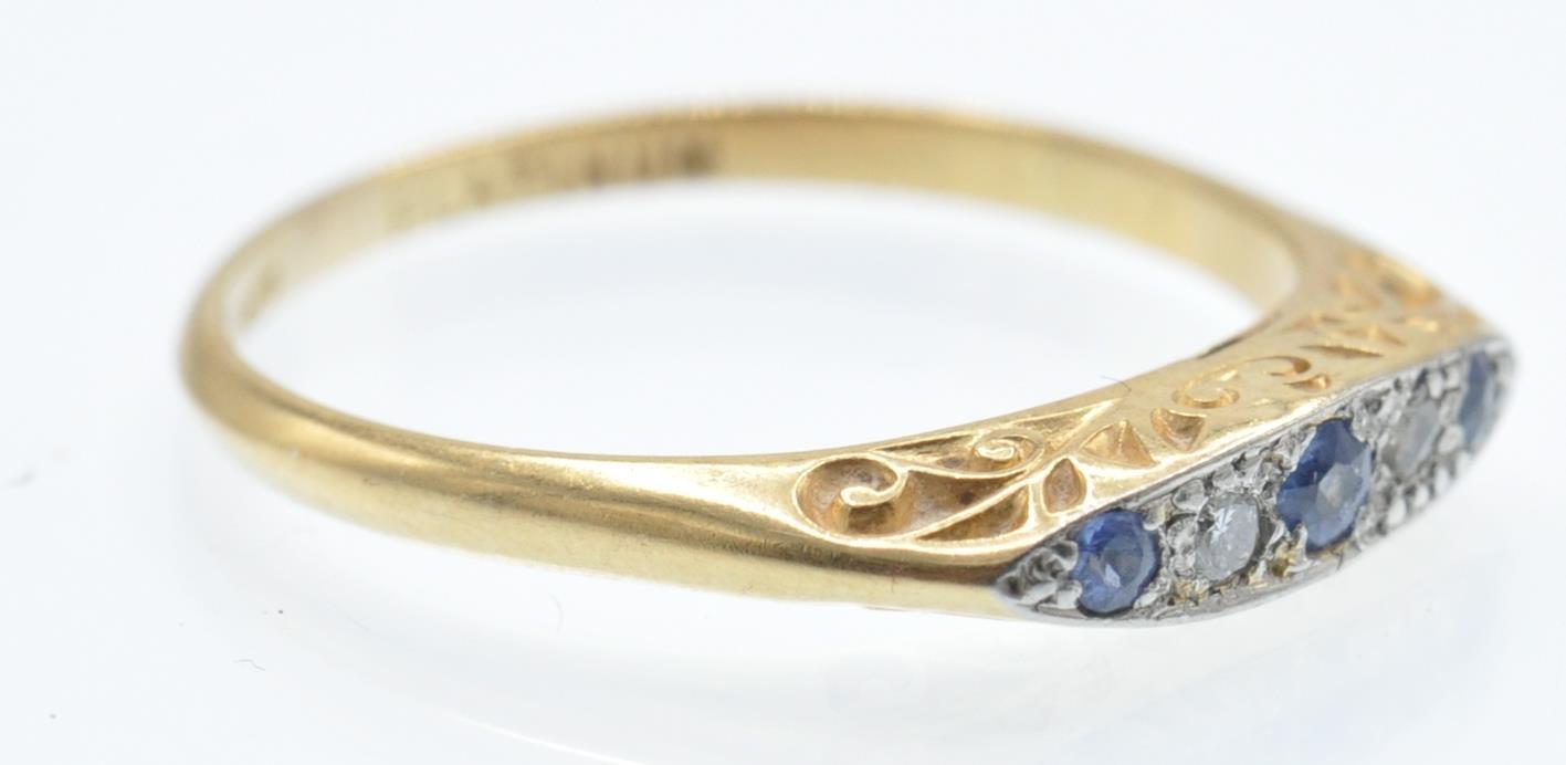 An 18ct Gold Platinum, Sapphire & Diamond Ring - Image 3 of 6