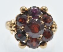 An 18ct Gold & Garnet Cluster Ring