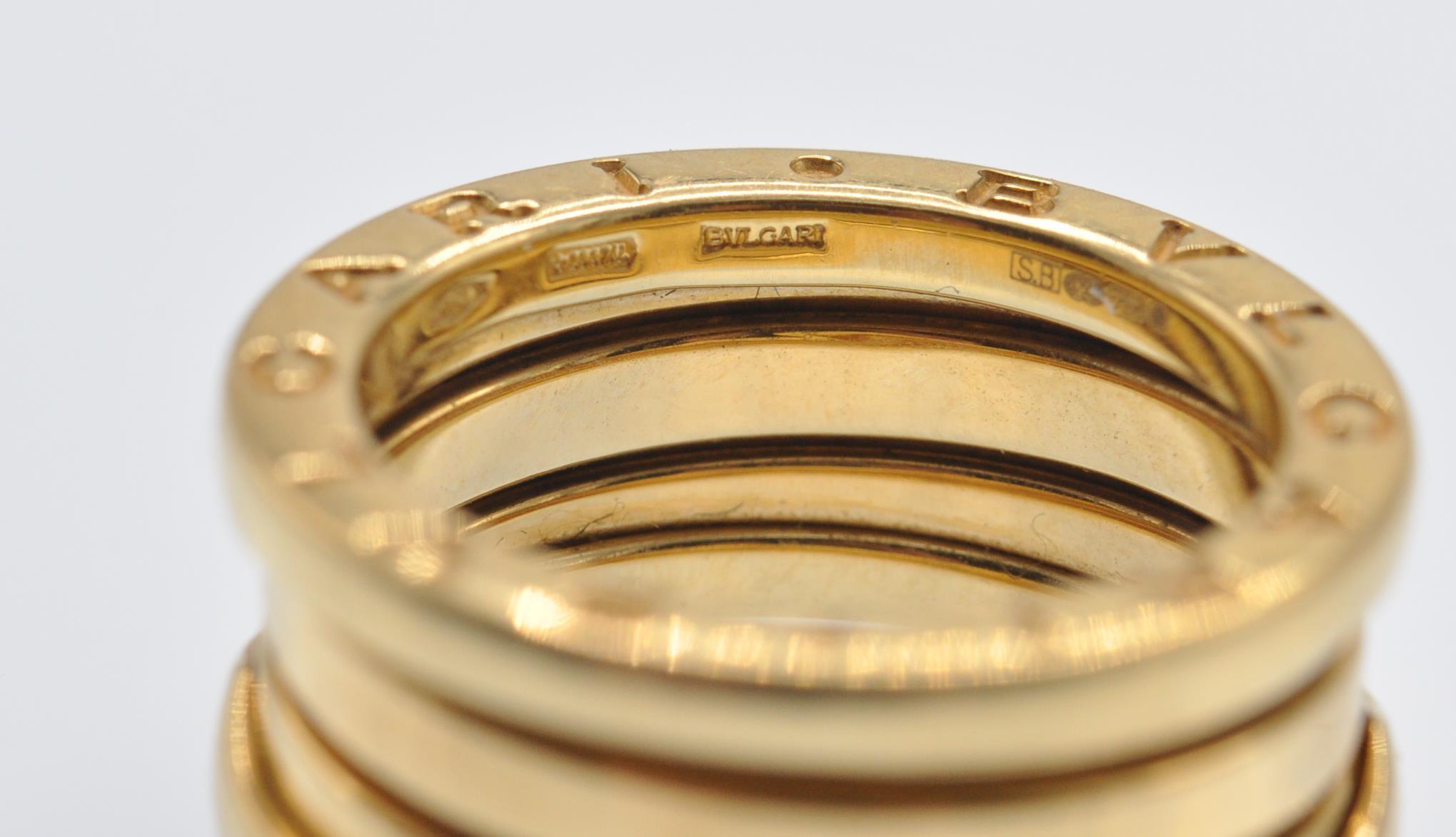 A Hallmarked 18ct Gold Bvlgari B.zero1 Ring - Image 5 of 7