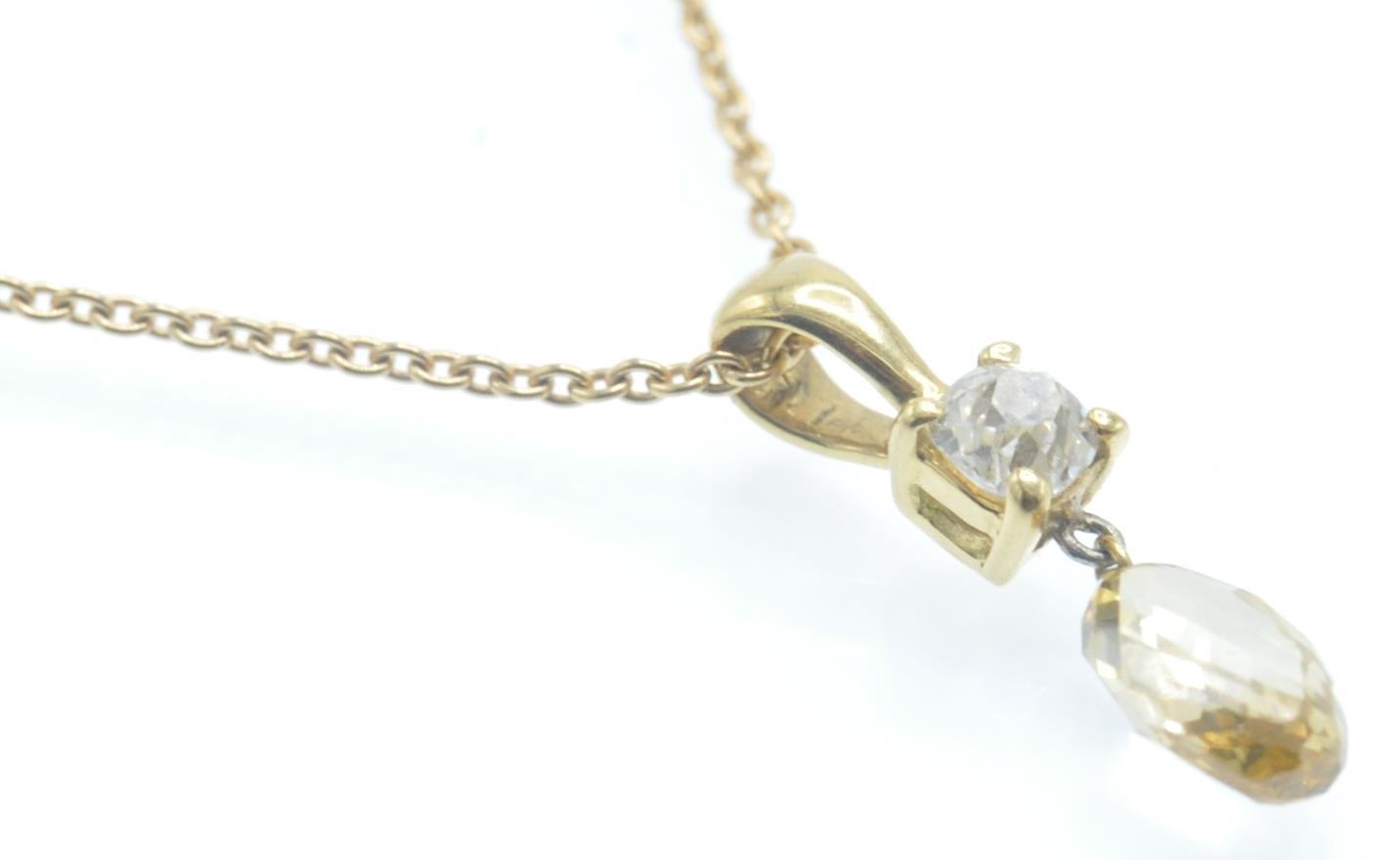 An 18ct Gold & Diamond Pendant necklace - Image 5 of 6