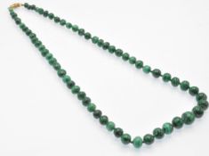 A Vintage Malachite Bead Necklace