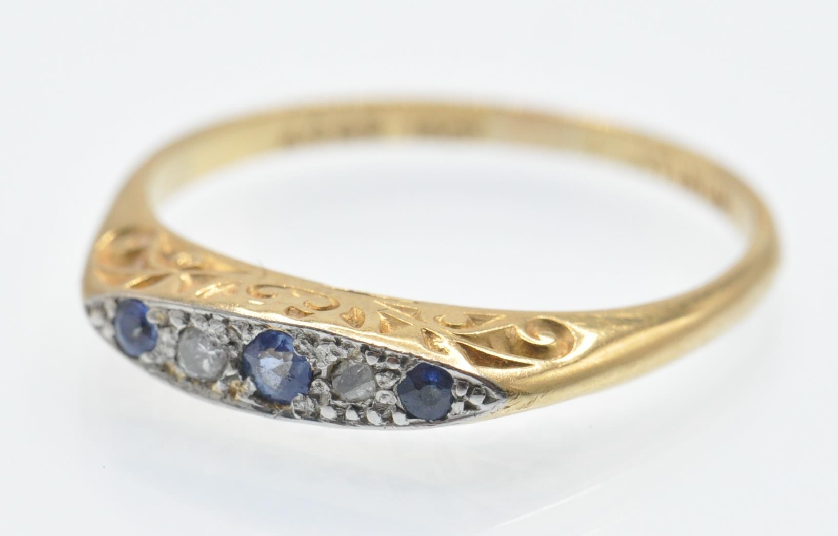 An 18ct Gold Platinum, Sapphire & Diamond Ring - Image 6 of 6