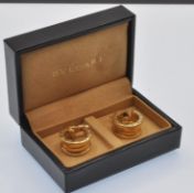 A cased 18ct Gold Pair of Bvlgari B.zero1 Earrings