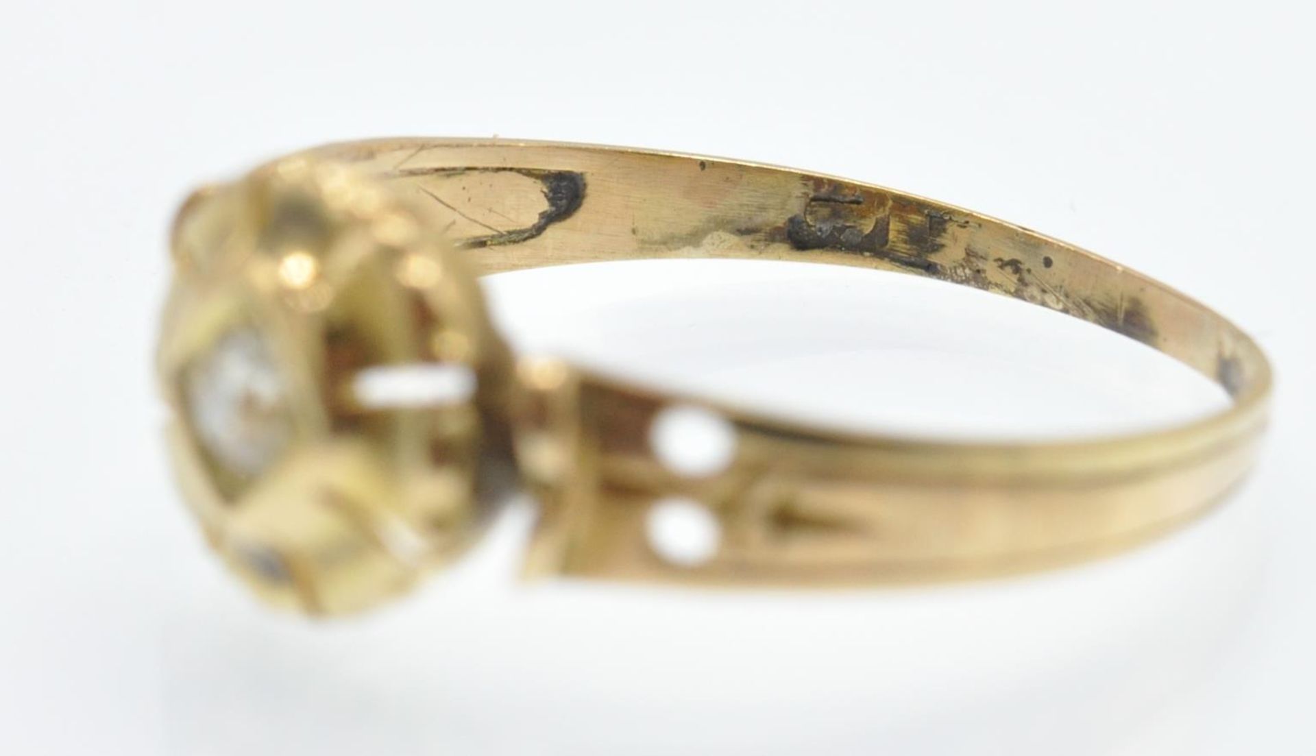 An Antique 18ct Gold & Diamond Ring - Bild 4 aus 4