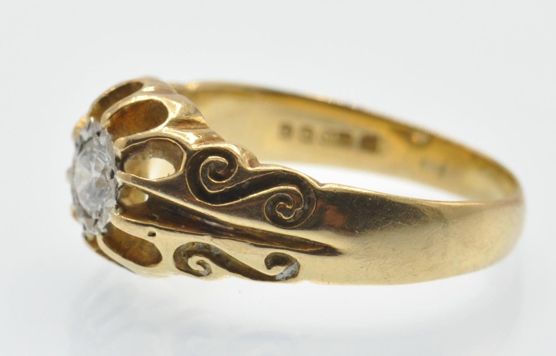 A Hallmarked 18ct Gold & Diamond Ring - Bild 3 aus 4