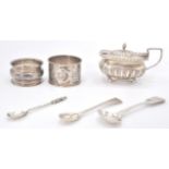 A group of silver hallmarked wares to include a la