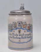 A vintage 20th Century German stoneware beer stein