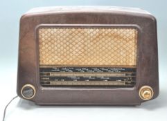 A 1930's Art Deco bakelite valve radio by Cossor.