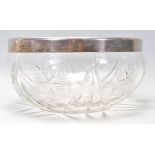 An early 20th Century cut glass centrepiece bowl h