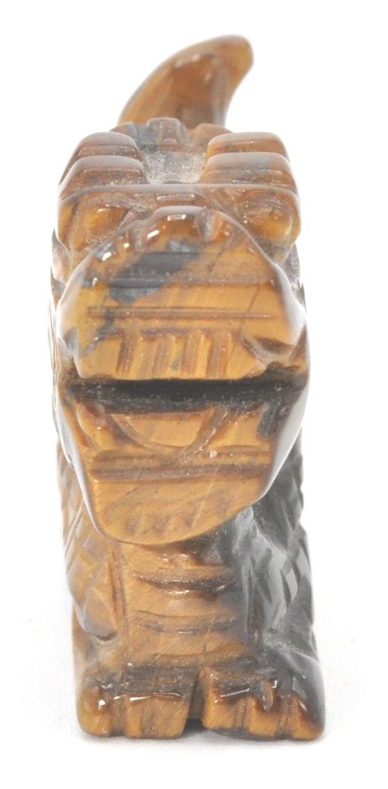 A small Chinese tiger's eye figure in the form of - Image 2 of 6