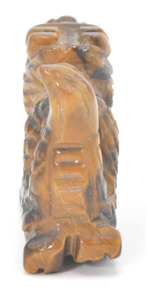 A small Chinese tiger's eye figure in the form of - Image 4 of 6