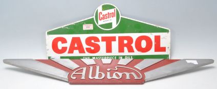 Castrol - an original retro vintage enamel type do