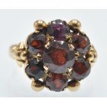 An 18ct Gold & Garnet Cluster Ring