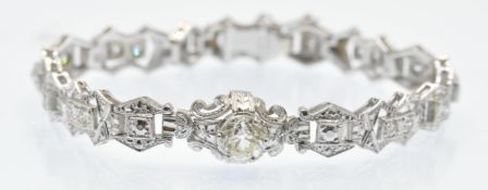 A White Gold & Diamond Bracelet