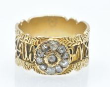 An Antique 15ct Gold & Diamond Band Ring