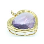 An 18ct Gold Amethyst & Diamond Pendant