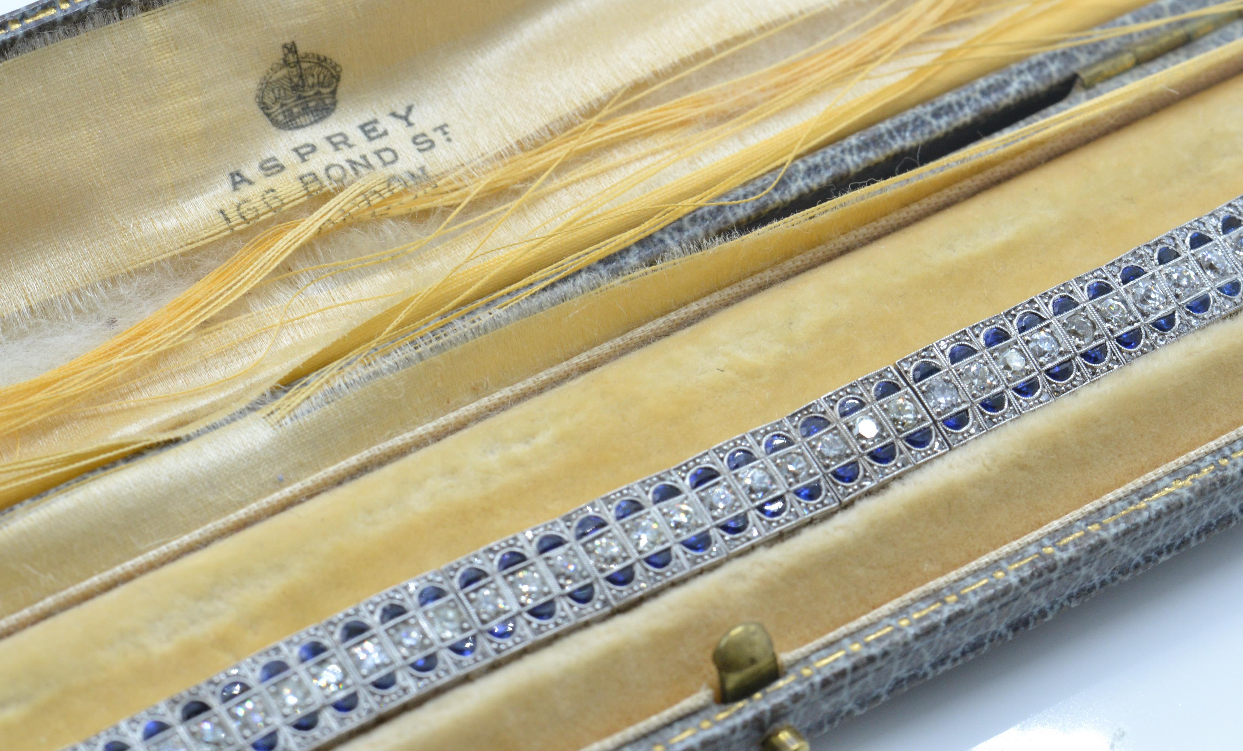 An 18t gold sapphire and diamond bracelet - Image 6 of 9