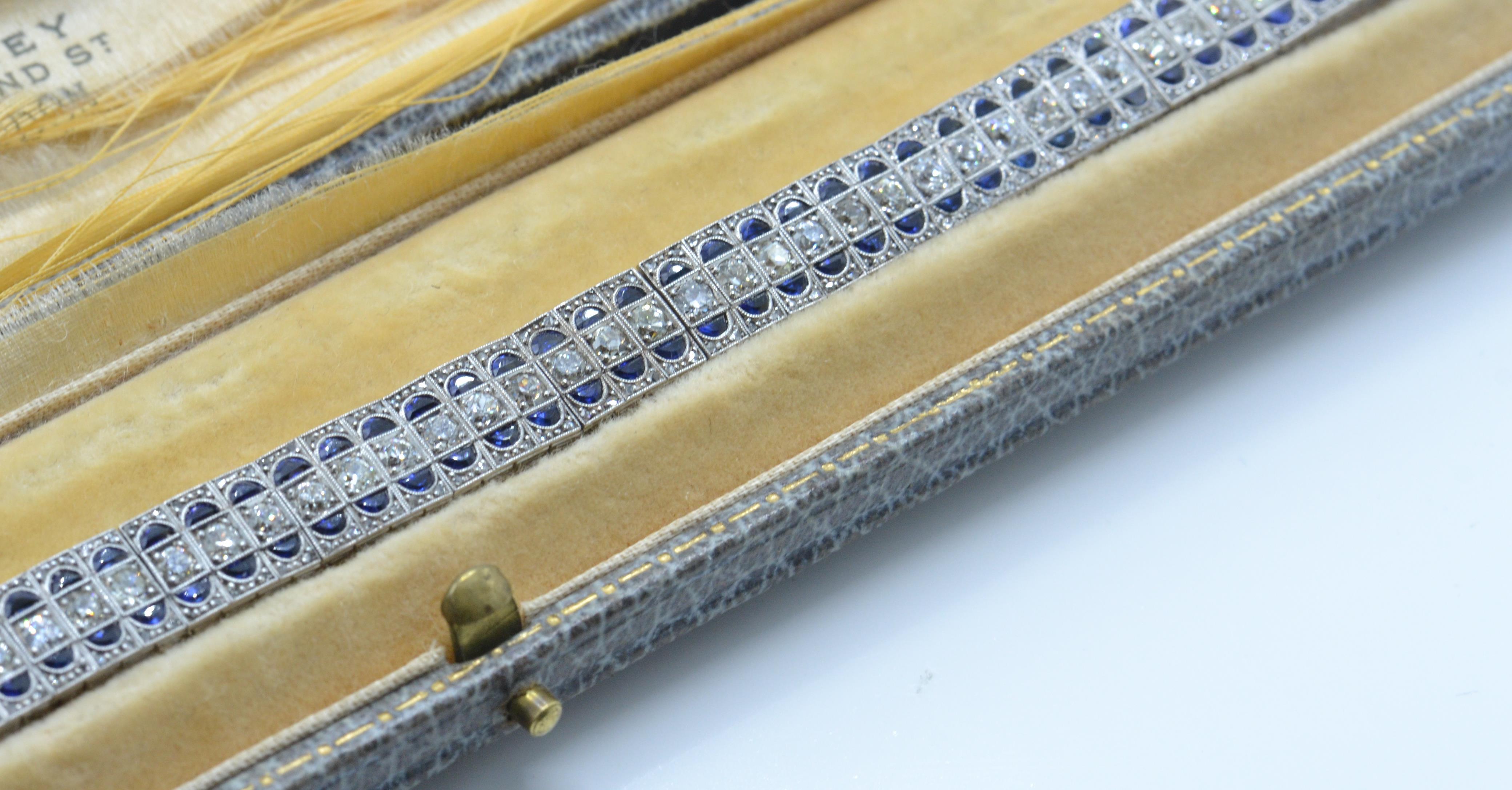 An 18t gold sapphire and diamond bracelet - Image 7 of 9
