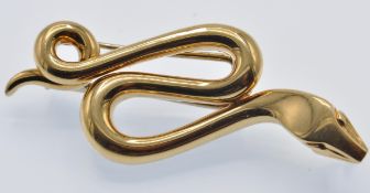 An 18ct gold Boucheron Snake 'Trouble' brooch clip