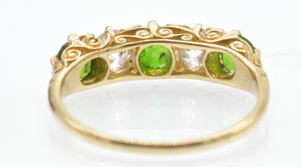 18ct Gold Demantoid Garnet & Diamond Ring - Image 4 of 5